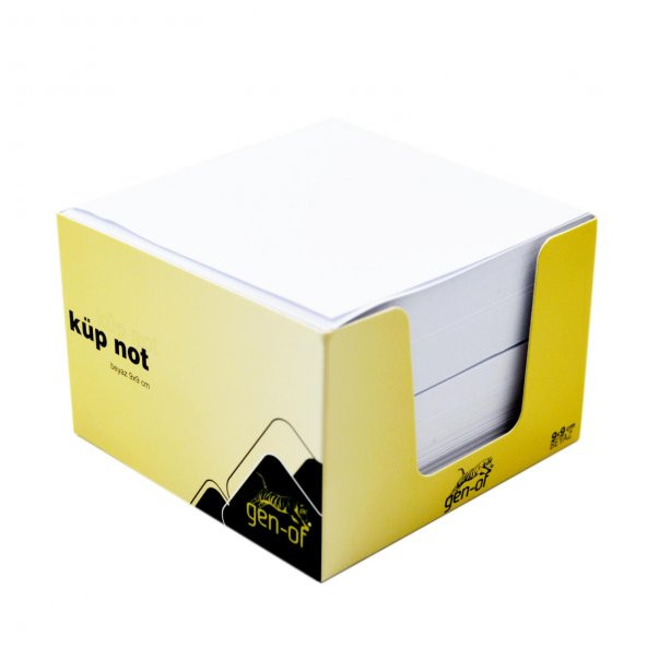 Gen-Of Kutulu Beyaz Küp Not 80 gr 9x9 cm 550 Yaprak (GEN-9101) - 1
