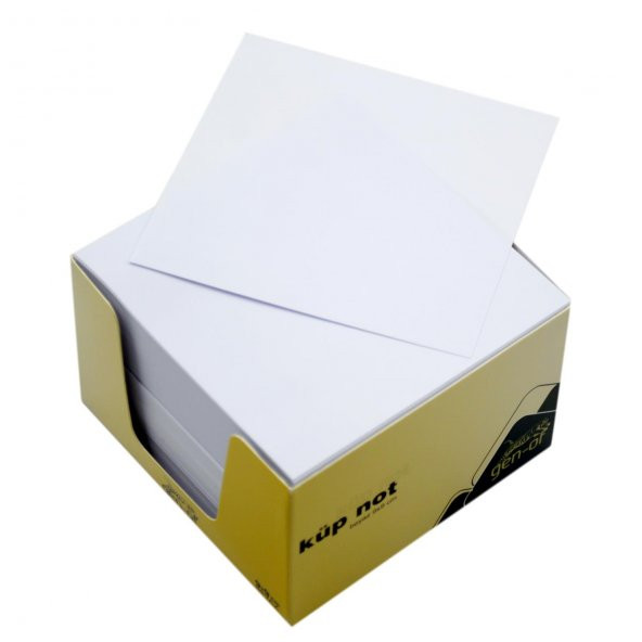 Gen-Of Kutulu Beyaz Küp Not 80 gr 9x9 cm 550 Yaprak (GEN-9101) - 2