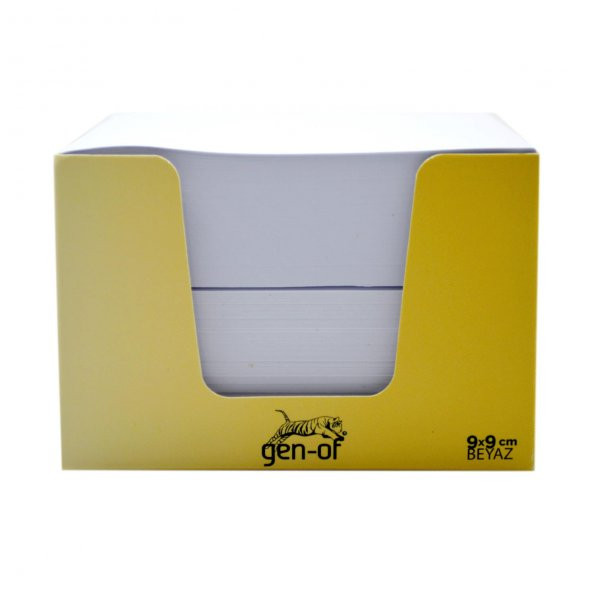 Gen-Of Kutulu Beyaz Küp Not 80 gr 9x9 cm 550 Yaprak (GEN-9101) - 3