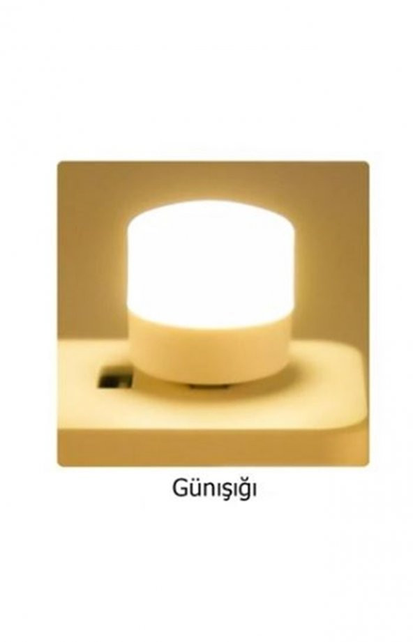 gaman Mini Taşınabilir Ampul Usb Led Gün Işığı Lamba 1 W- Gece Lambası Özellikli Powebank Pc Uyumlu - Resim 4
