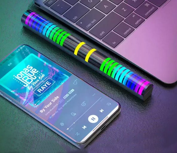 gaman 3D 32 LED RGB LED Ekolayzer Masaüstü Standlı (Müziğe)Sese Duyarlı Ritimler - 2
