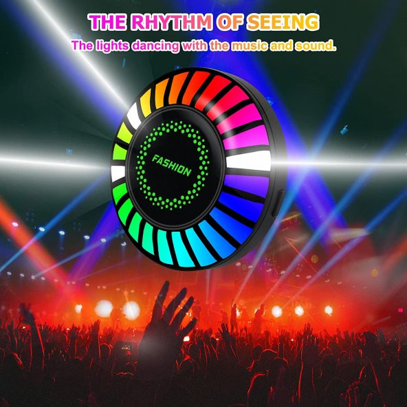 newnet 24 Led Rgb Araç Ledi Ekolayzer 170 Renk Şarjlı Müziğe Sese Duyarlı Torpido Ledi Bluetoothlu Parfümlü - 7