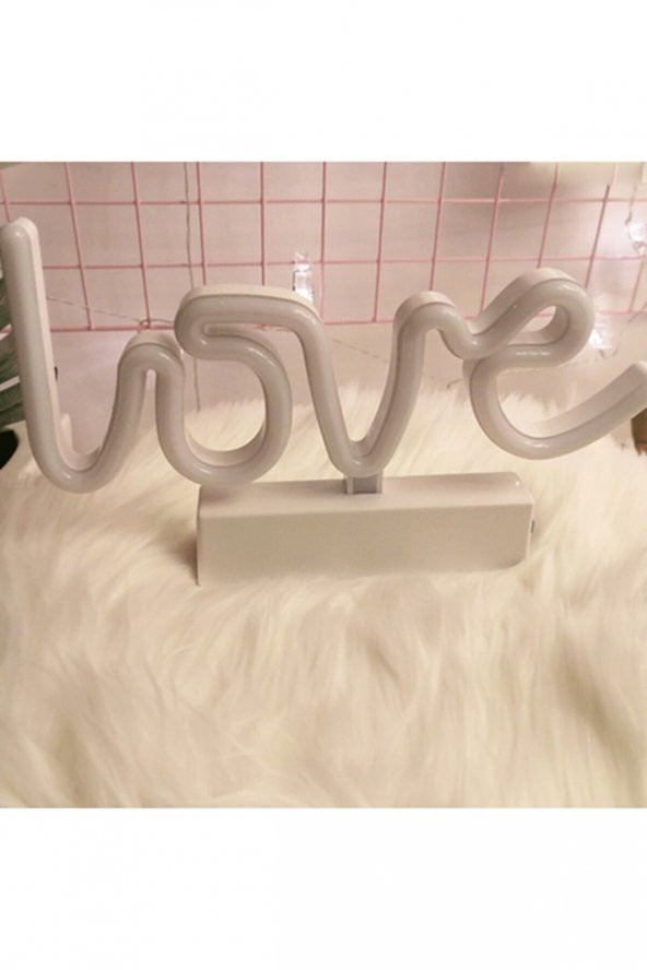 gaman Sevgi Love Yazılı Neon Led Işık ( Sevgililer Günü - Yıldönümü süprizi ) 24,9x14,3cm - 2