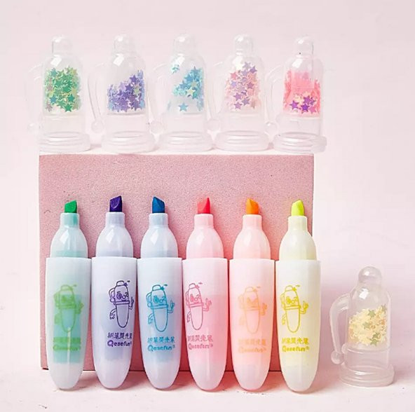 gaman Q-1230 Emojili Fosforlu Kalem 24lü Set Kilitli Poşet - 5