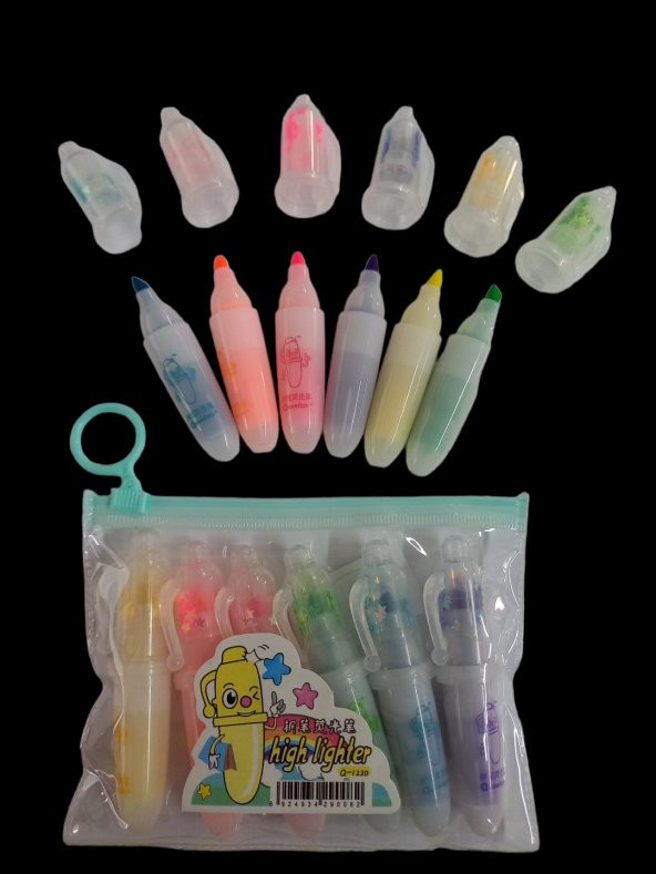 gaman 3 Paket (18 Adet) Fosforlu Mini Öğrenci İşaretleme Kalemi - 2