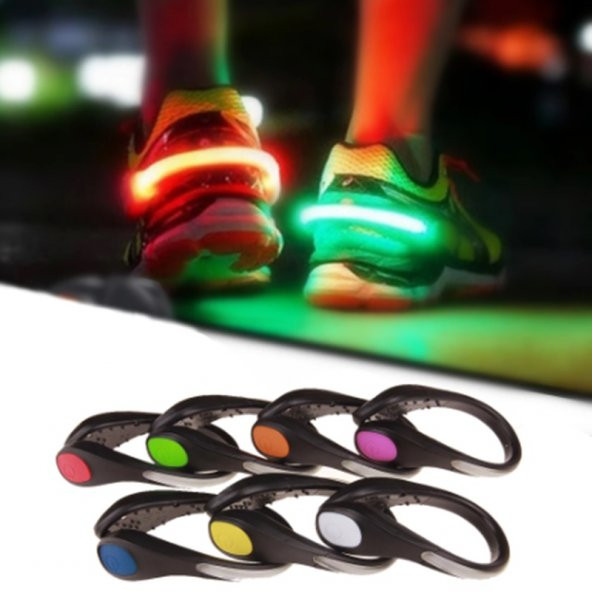 gaman Ayakkabıya Takılan Parlak Ledli Outdoor Işığı Gece Led Uyarı Işığı - Bisikletçiler ve Sporcular için