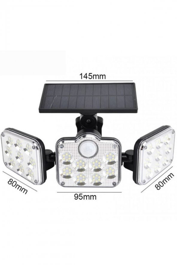 Powermaster Jd-2858 Sensörlü Kumandalı 3 Kademeli 138 Ledli Solar Lamba - 2