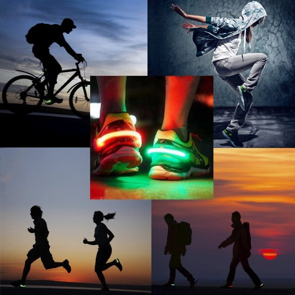 gaman Bisikletçiler İçin Gece Görüşü Sağlayan Pilli Flaş Modlu Klips Işığı (1li Paket)
