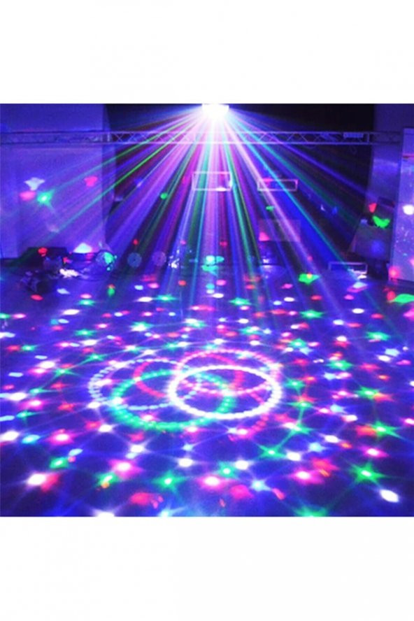 gaman Küre Disko Topu Kumandalı Müzik Çalar Dönen Rgb Parti Işıklar Bluetooth/Mp3/Usb Destekli Hoparlör - 2