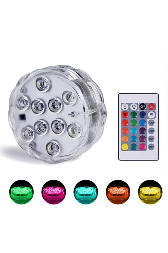 gaman Sualtı akvaryum ve havuz aydınlatma Kumandalı Renk Değiştiren Aydınlatma- 12 farklı renk Su geçirmez - 2