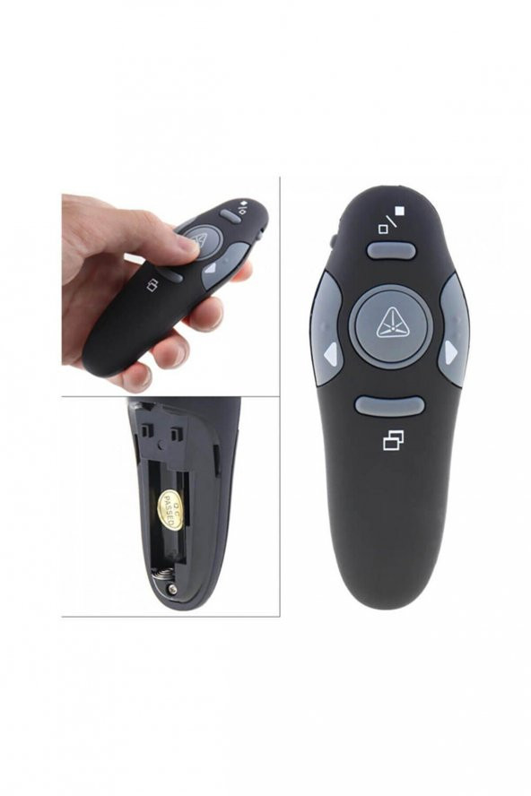 gaman Kablosuz Akıllı Tahta Sunum Kumandası İşaretleme Lazer Pointer Uzun Menzil + Pil Hediye - 2