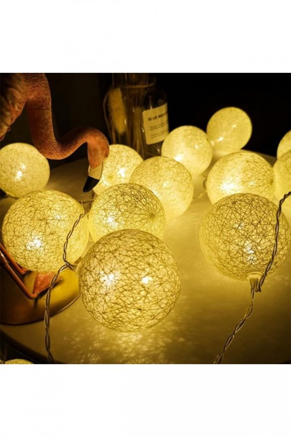 gaman 10lu Top led Işık 1,5 metre Pilli Dekoratif 6 farklı renk( mavi-krem-günışığı-mor-pembe-Koyu pembe) - 3