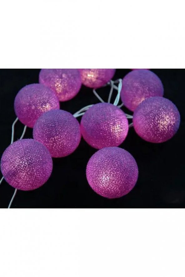gaman 10lu Top led Işık 1,5 metre Pilli Dekoratif 6 farklı renk( mavi-krem-günışığı-mor-pembe-Koyu pembe) - 4