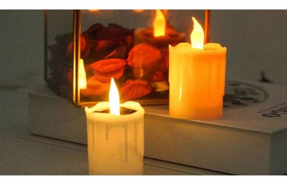 gaman 3 Adet Güneş Enerjili Solar Dekoratif Led 1w Alev Efekli Işık Mum Dış Mekan - 4