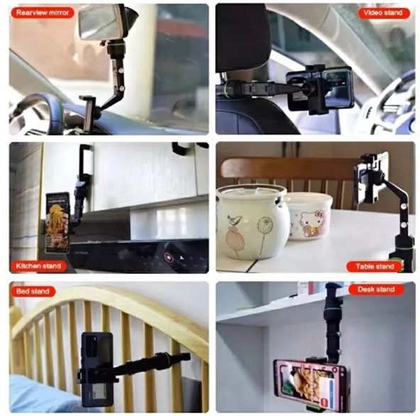 gaman Dikiz Aynası Telefon Tutucu Araç Içi 360 Derece 1. Kalite 4.0-6.9inç - 4