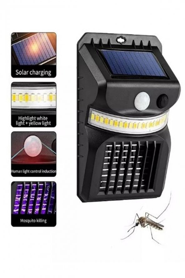 gaman W-792 Bağ Bahçe Için Güneş Enerjili Solar Lamba Güneş Enerjili Sinek Öldürücü Cız Ultraviyole 3 Mod - 2