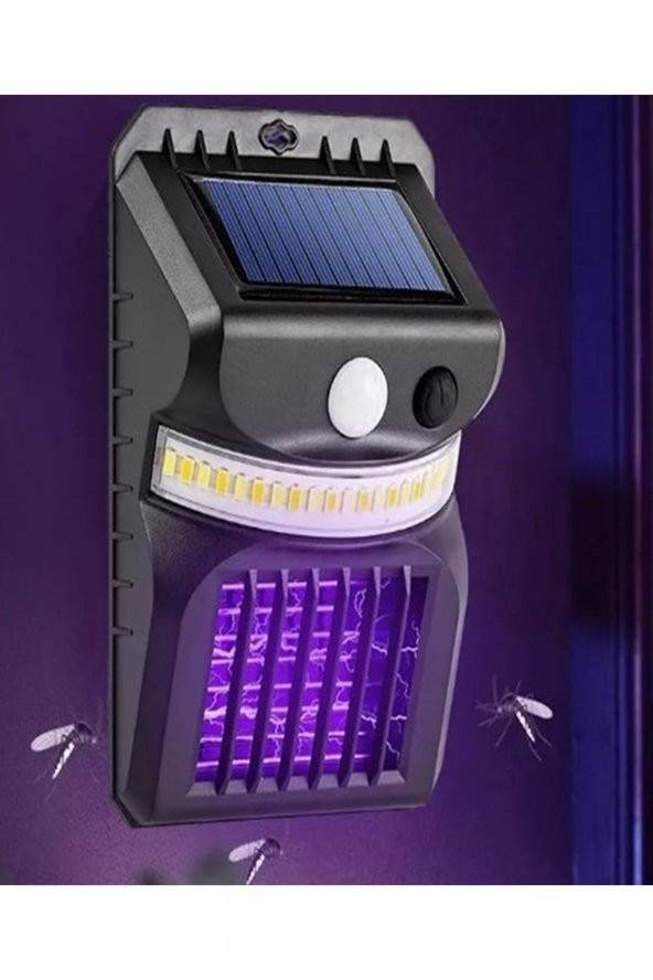 gaman W-792 Bağ Bahçe Için Güneş Enerjili Solar Lamba Güneş Enerjili Sinek Öldürücü Cız Ultraviyole 3 Mod