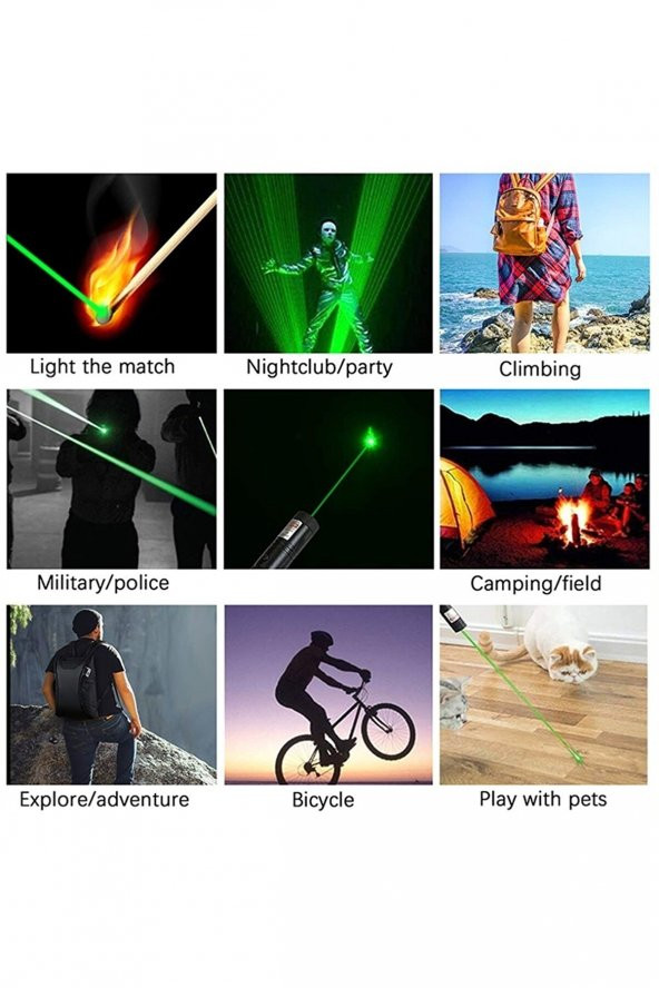 newnet High POWER Yeni Nesil Süper Parlak Micro Usb Şarjlı Lazer Pointer Yüksek Güçlü 5-10km - 3