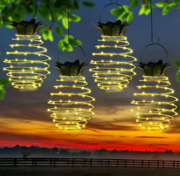 gaman Dekoratif Ananas Görünümlü Güneş Enerjili Peri Led ışıklı Lamba IP65 - 4