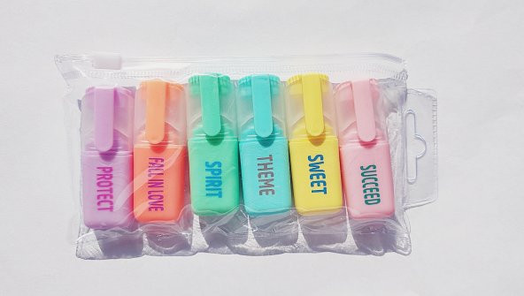 gaman Mini Kapsül 6 Lı Fosforlu Kalem Canlı Renk - 2
