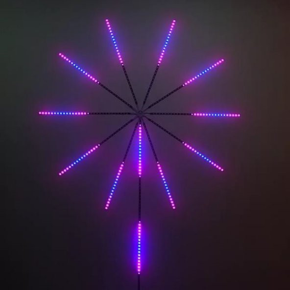 gaman Yeni Nesil Şık 115CM Çaplı RGB Yıldız Kayar Led Işık 5V USB Girişli Animasyonlu RGB Sese Duyarlı - 2
