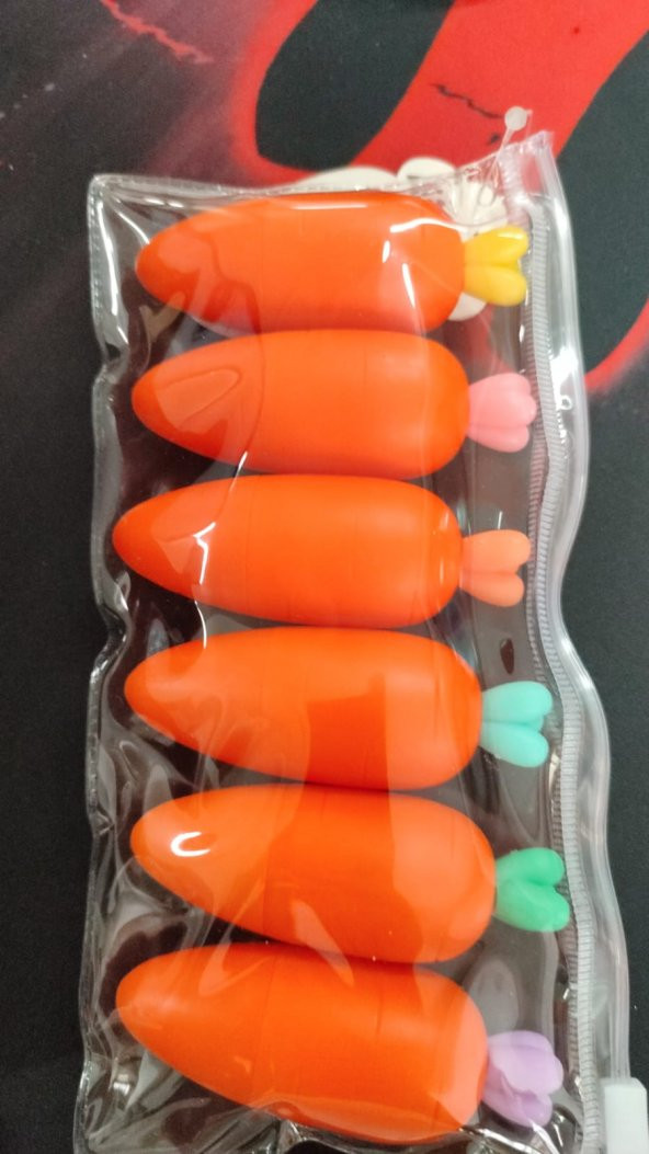 gaman Mini Havuç 6lı Fosforlu Kalem Seti 6 Renk - 2