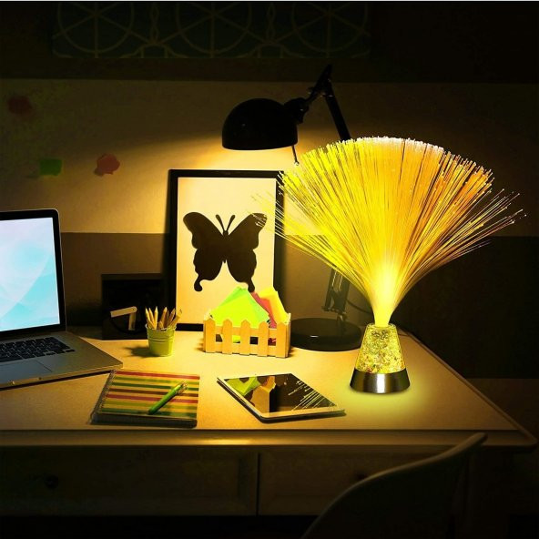 gaman 8 Mod Fiber Optik Dekoratif Aydınlatma Pilli Gece Lambası - 3
