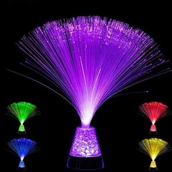 gaman 8 Mod Fiber Optik Dekoratif Aydınlatma Pilli Gece Lambası - 4