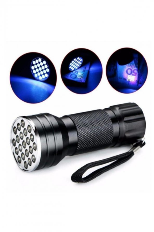 gaman Taşınabilir Ultraviyole Para Kimlik Kehribar Hayvan Kontrol Feneri 21 Led Mor Işık - 2