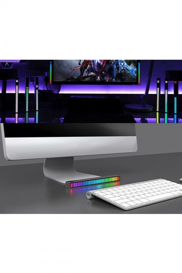 gaman Gaming Oyuncu Bilgisayarı Aksesuarı Sese Duyarlı ekolayzer Rgb Led Aydınlatma - 2
