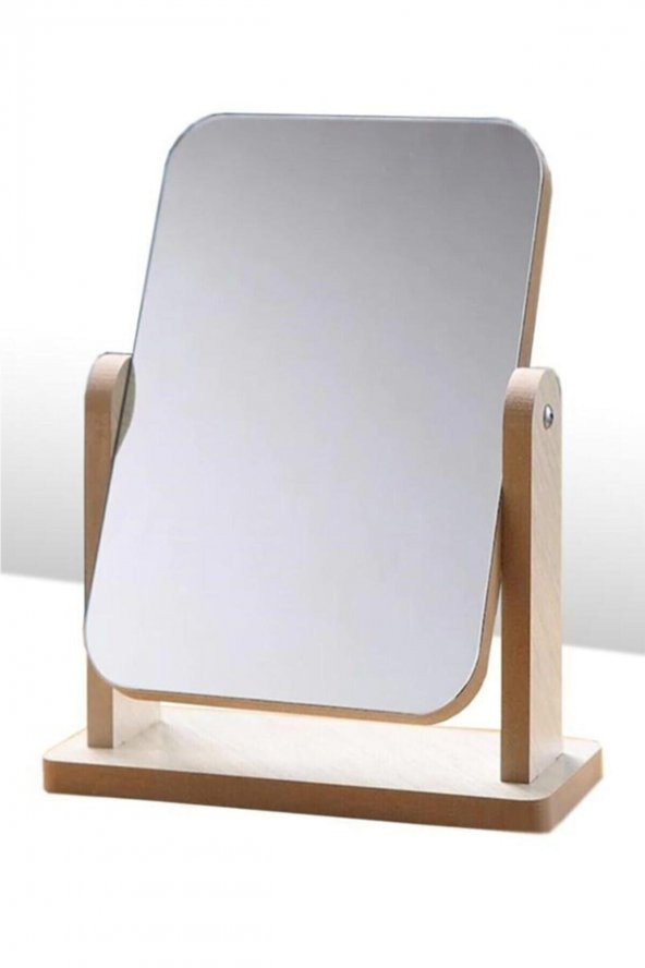 gaman Ahşap Ayarlanabilir Masa Üstü Makyaj Aynası 22 Cm