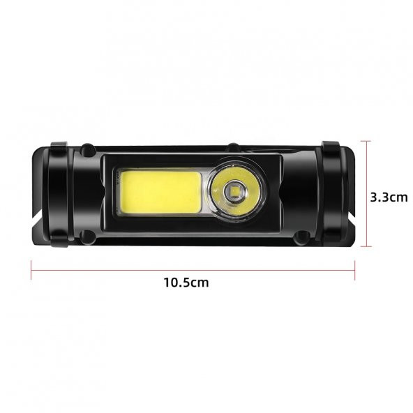 gaman 2 Mod Su Geçirmez USB Şarjlı Mıknatıslı Hafif Kafa Feneri RC-211 - 4