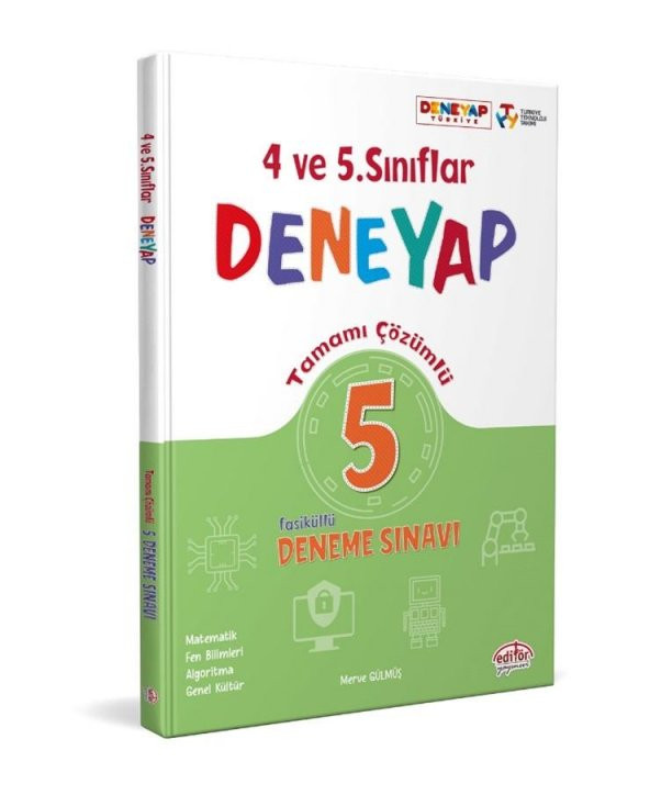 4. ve 5. Sınıf Deneyap Tamamı Çözümlü 5 Deneme Sınavı Editör Yayınları