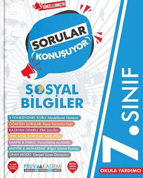 Pruva Akademi 7. Sınıf Sosyal Bilgiler Sorular Konuşuyor Soru Bankası