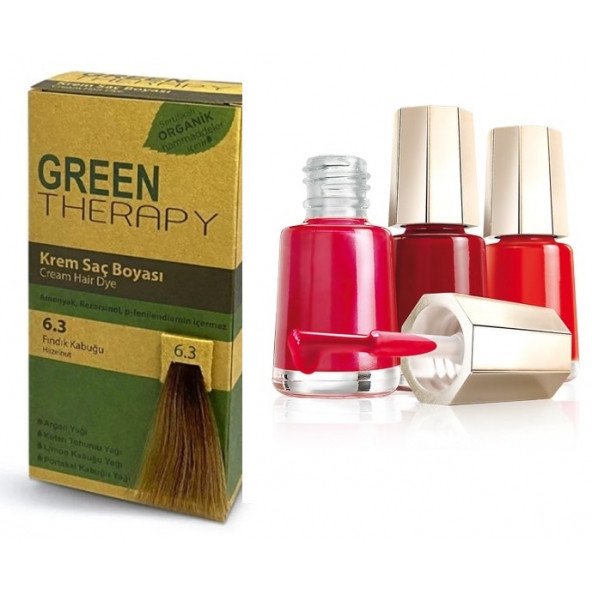 Green Therapy Krem Organik Saç Boyası 6.3 Fındık Kabuğu