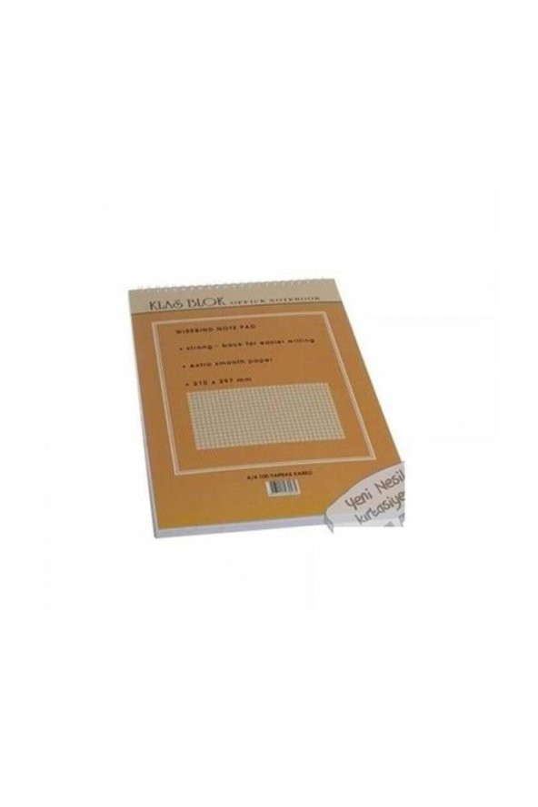 Klas A4 Bloknot Spiralli Office Book Kareli 100 Yaprak (6 Li Paket)