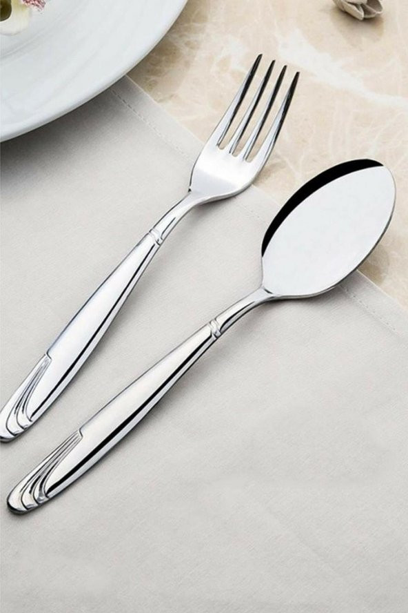 Nehir Lizbon Sade 30 Prç, Çatal Kaşık Takımı Seti