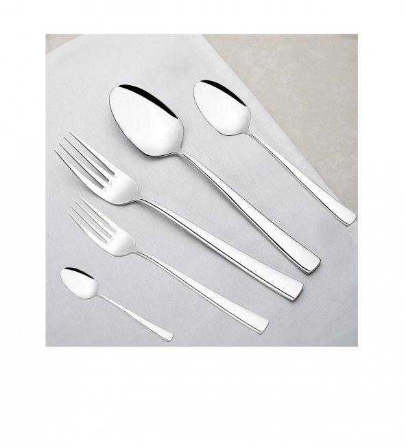 Nehir deniz sade 30 prç. çatal kaşık takımı seti 6 kişilik ürün görseli