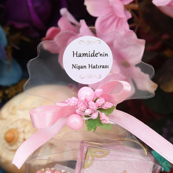 Hediyelik Mini Kuran & Lüks Taşlı Zikirmatik - Pembe - 2