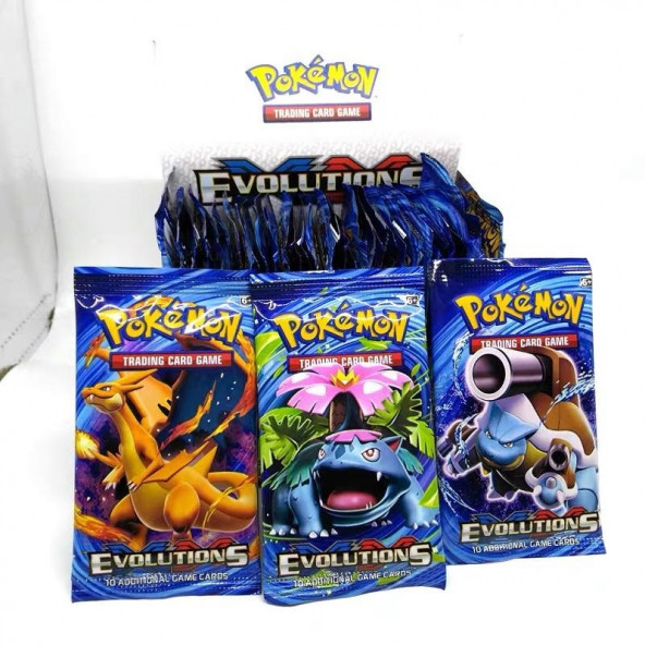 Abetto Market Pokemon Evolutıons Oyun Kartı 4 Paket Bir Arada - 3