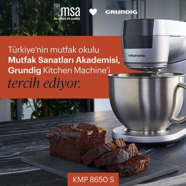 GRUNDİG KMP 8650 S MUTFAK MAKİNESİ / MUTFAK ŞEFİ GRİ - 4