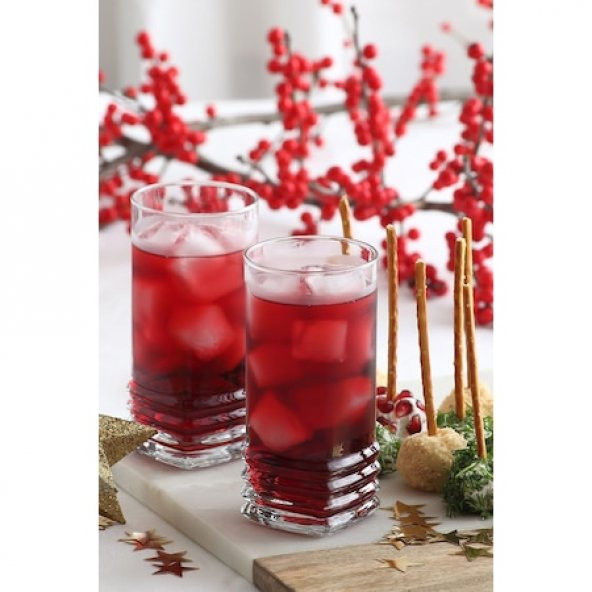 Lav Elegan Su Bardak 6 Lı - Su Meşrubat Bardağı Elg379 - Resim 2