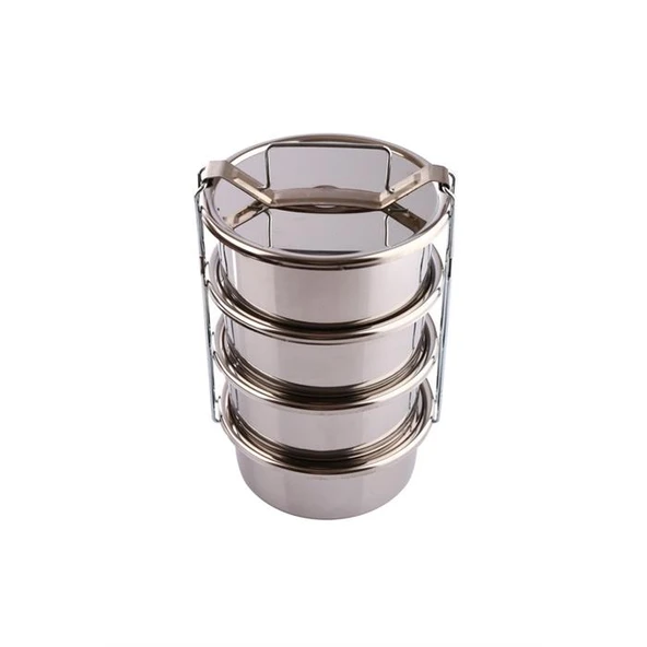 Paslanmaz sefer tası 3 no 4 lü 18X28 cm. ürün görseli 1