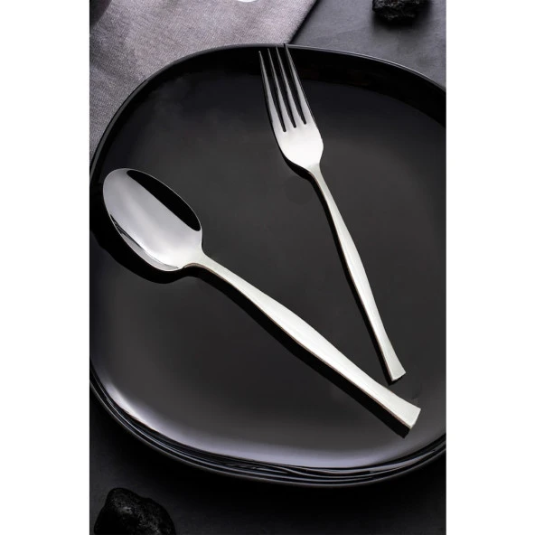 Nehir Zarif Sade 72 Prç.çatal Kaşık Bıçak Seti Takımı - 2