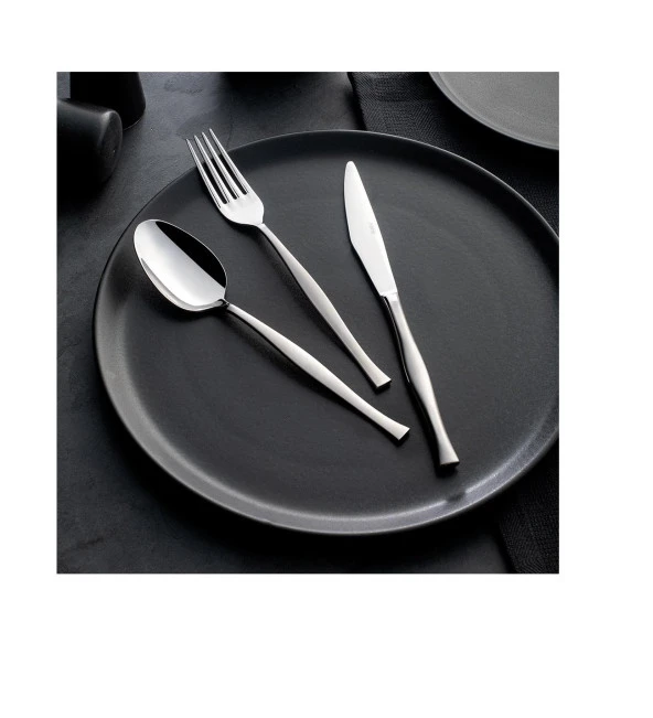 Nehir zarif sade pasta tatlı bıçak - pasta bıçağı 6 lı - Resim 2