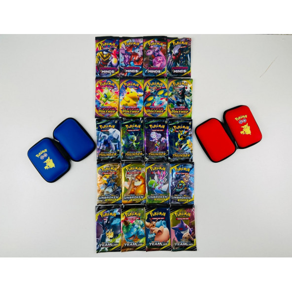 Pokemon Oyun Kartı 5 Set Bir Arada 2 Adet Pokemon Kart Koruma Çantası