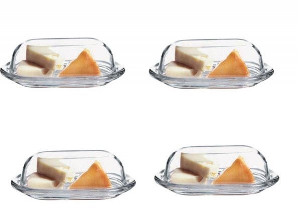 Paşabahçe basic 4 lü kahvaltılık - tereyağlık peynirlik saklama kabı - 2