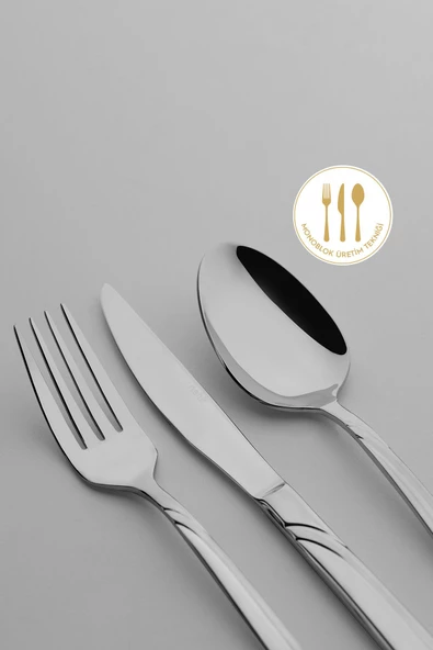 Nehir fiesta çatal kaşık bıçak takımı seti - 72 prç.kaşık seti sade - 2