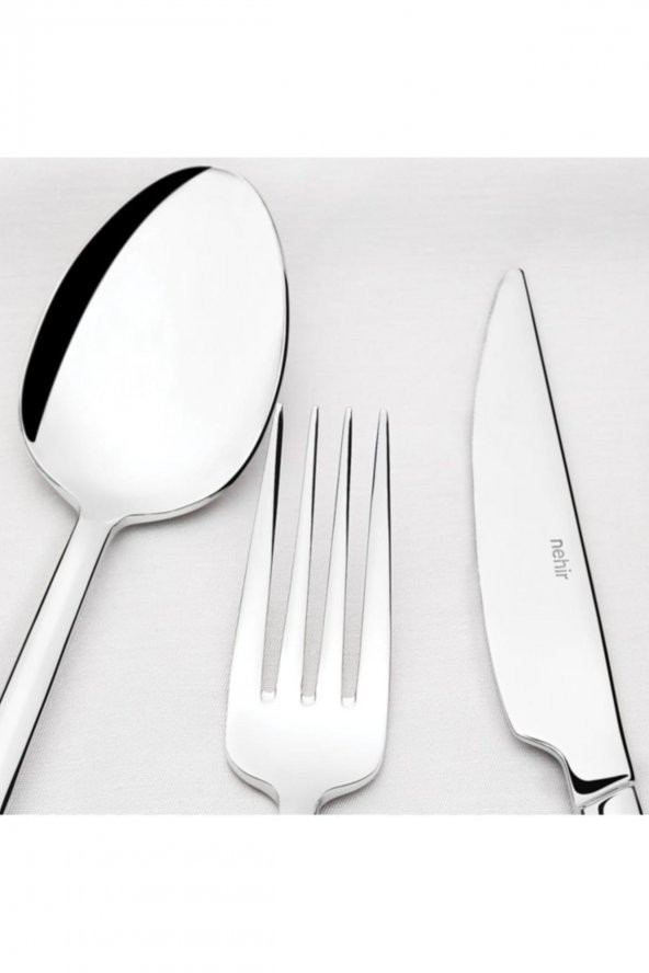 Nehir dalyan deri çantalı 89 prç. çatal kaşık bıçak takımı seti - Resim 3