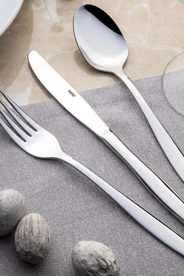 Nehir sahra kaşık çatal takımı - 89 prç. kaşık çatal takımı seti 12 kişilik - Resim 2